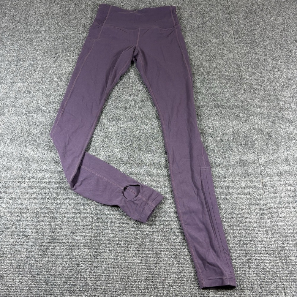 ATHLETA Purple Elation Rib Stirrup Tight‎ Active Yoga Leggings Size XS 24x31